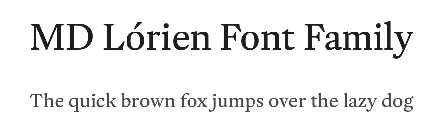 MD Lórien Font Family by Mass-Driver — Serif Font