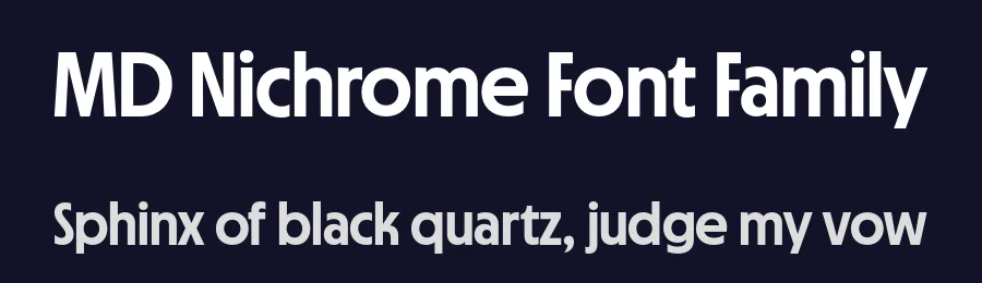 MD Nichrome Font Family by Mass-Driver — Sans Serif Font — thumbnail 2