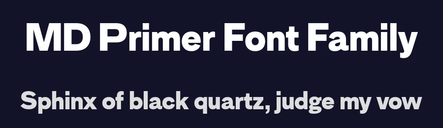 MD Primer Font Family by Mass-Driver — Sans Serif Font — thumbnail 2