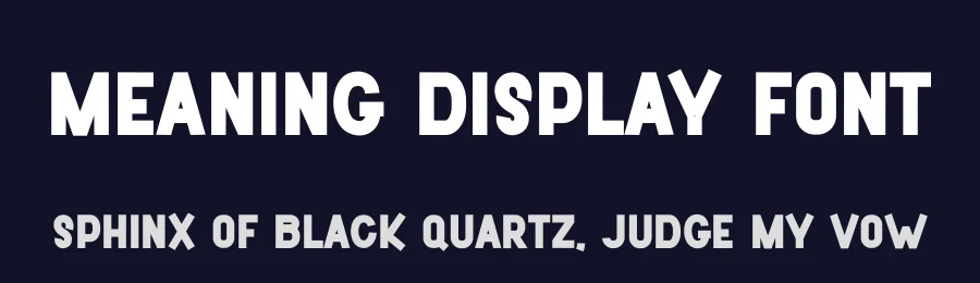 Meaning Display Font by freshtypeink — Display Font — thumbnail 2