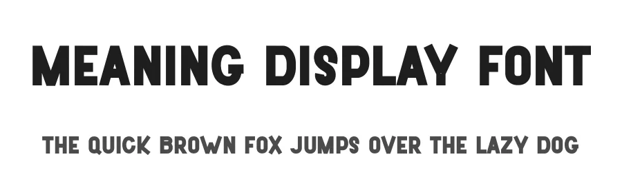 Meaning Display Font by freshtypeink — Display Font