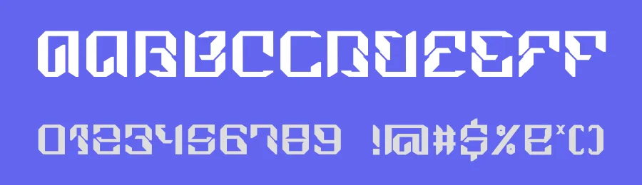 Mechadroid Display Font by Dhabee — Display Font — thumbnail 3