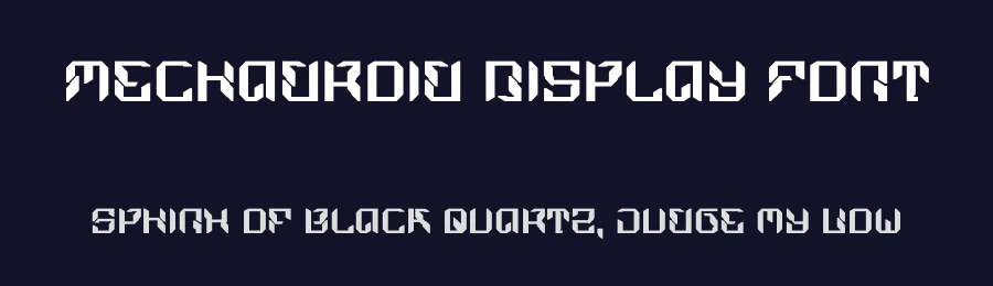 Mechadroid Display Font by Dhabee — Display Font — thumbnail 2