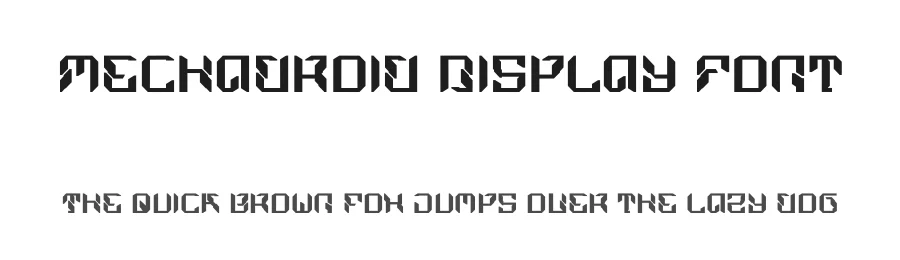 Mechadroid Display Font by Dhabee — Display Font