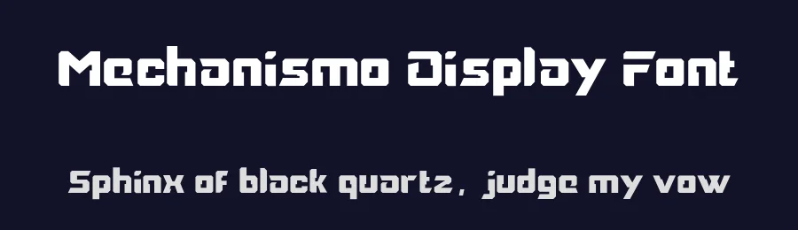 Mechanismo Display Font by sdotype — Display Font — thumbnail 2