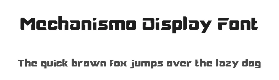 Mechanismo Display Font by sdotype β Display Font