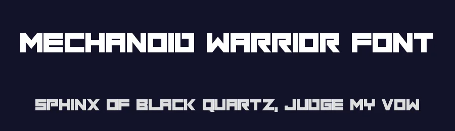 Mechanoid Warrior Font by Dadiomouse — Display Font — thumbnail 2