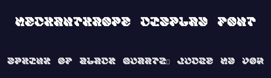 Mechanthrope Display Font by albabilham — Display Font — thumbnail 2