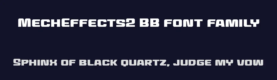MechEffects2 BB font family by Blambot Comic Fonts — Sans Serif Font — thumbnail 2