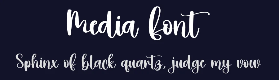 Media Font by creativeletter — Script Handwritten Font — thumbnail 2