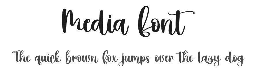 Media Font by creativeletter — Script Handwritten Font