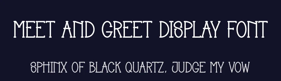 Meet And Greet Display Font by creativeletter — Display Font — thumbnail 2