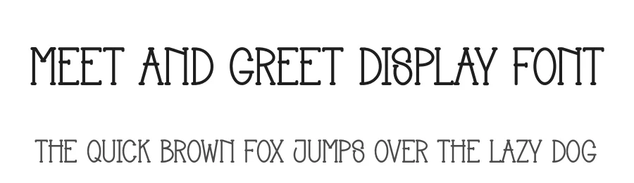 Meet And Greet Display Font by creativeletter — Display Font