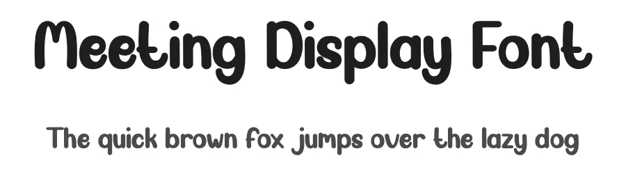 Meeting Display Font by andikastudio — Display Font
