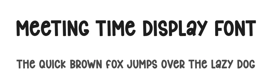 Meeting Time Display Font by creativeletter — Display Font