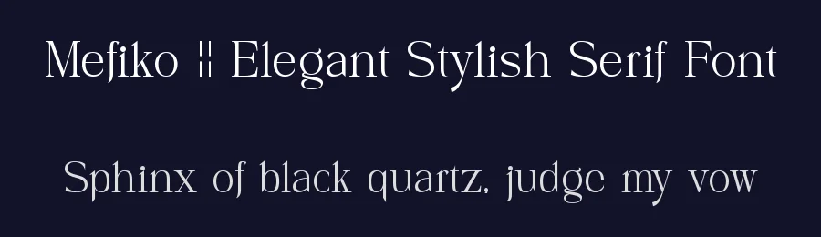 Mefiko || Elegant Stylish Serif Font by ErmediaStudio — Display Font — thumbnail 2