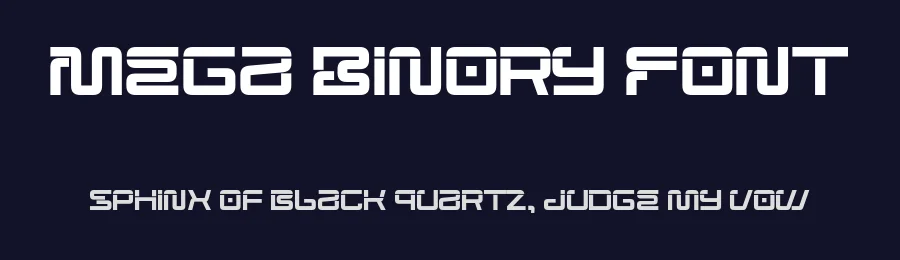 Mega Binory Font by afkaristudio — Display Font — thumbnail 2