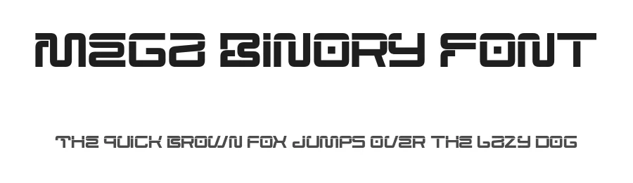 Mega Binory Font by afkaristudio — Display Font