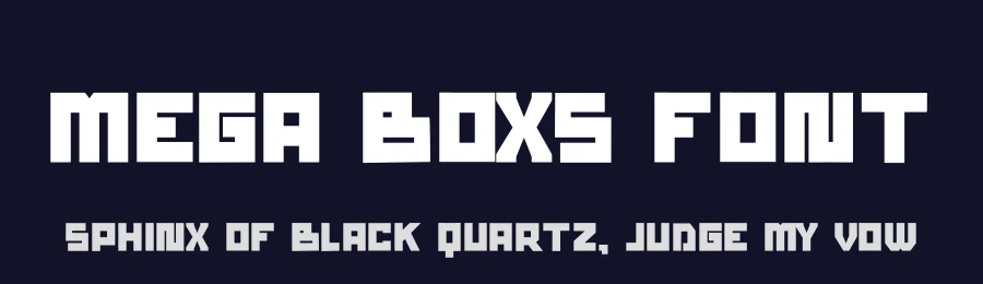 Mega Boxs Font by hayoyuka8 — Display Font — thumbnail 2
