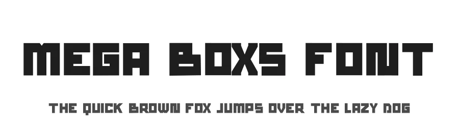 Mega Boxs Font by hayoyuka8 — Display Font