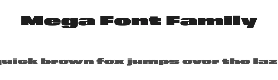 Mega Font Family by Matthieu Salvaggio β Display Font