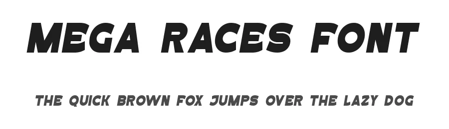 Mega Races Font by RaisProject — Display Font