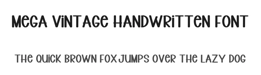 Mega Vintage Handwritten Font by inermediaSTUDIO — Display Font