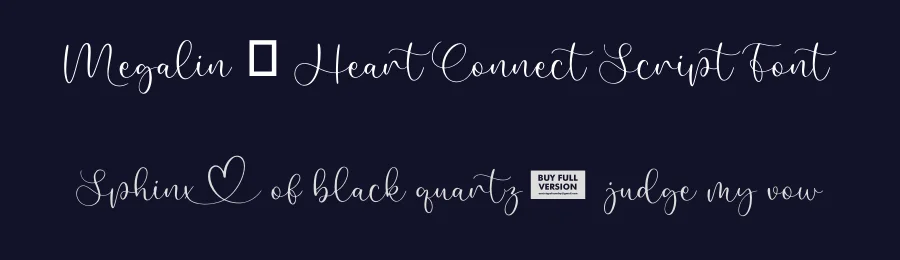Megalin – Heart Connect Script Font by Anxietype Foundry — Script Handwritten Font — thumbnail 2
