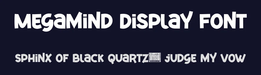Megamind Display Font by twinletter — Display Font — thumbnail 2