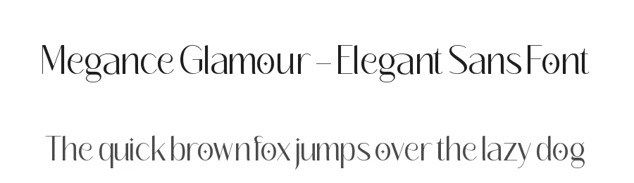 Megance Glamour – Elegant Sans Font by timelesstype.co — Serif Font