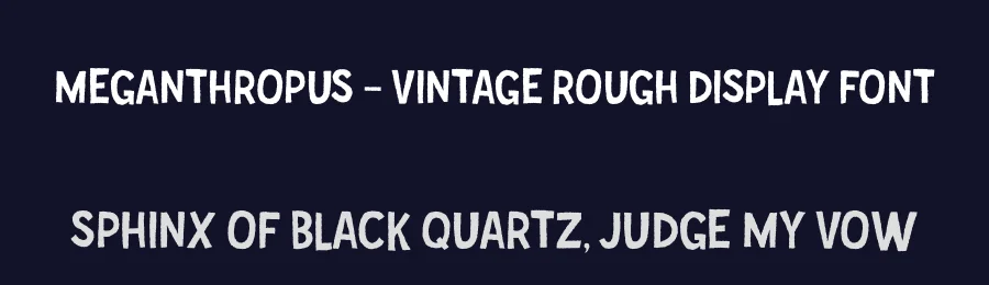 Meganthropus – Vintage Rough Display Font by Casloop Studio — Display Font — thumbnail 2