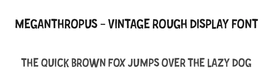 Meganthropus – Vintage Rough Display Font by Casloop Studio — Display Font