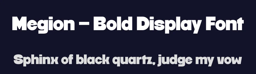Megion – Bold Display Font by limitype — Decorative Font — thumbnail 2