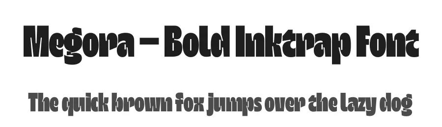 Megora – Bold Inktrap Font by limitype — Display Font