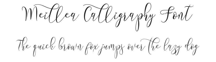 Meillea Calligraphy Font by Yoga Letter — Script Handwritten Font