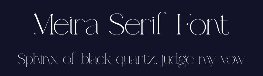 Meira Serif Font by Sohel Studio — Serif Font — thumbnail 2