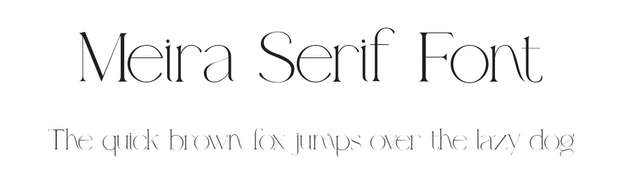 Meira Serif Font by Sohel Studio — Serif Font