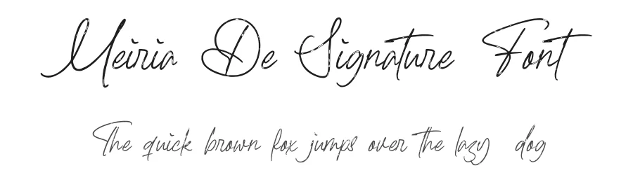 Meiria De Signature Font by RNDI Type Foundry — Script Handwritten Font
