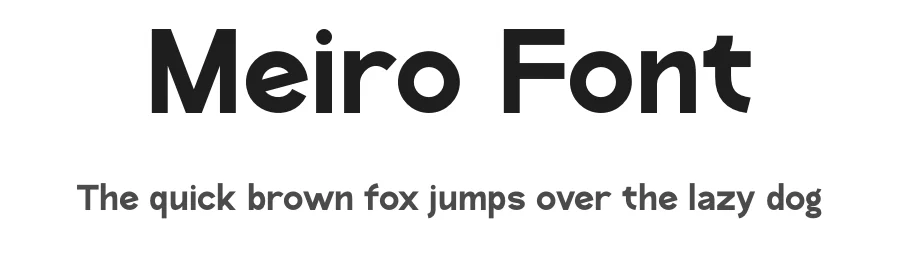 Meiro Font by MaikoHatta — Sans Serif Font