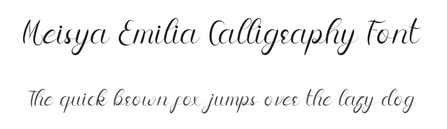Meisya Emilia Calligraphy Font by edricstudio — Script Handwritten Font