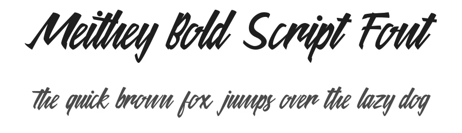 Meithey Bold Script Font by Wahyu Ichsan — Script Handwritten Font