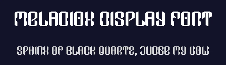 Meladiox Display Font by Dhabee — Display Font — thumbnail 2