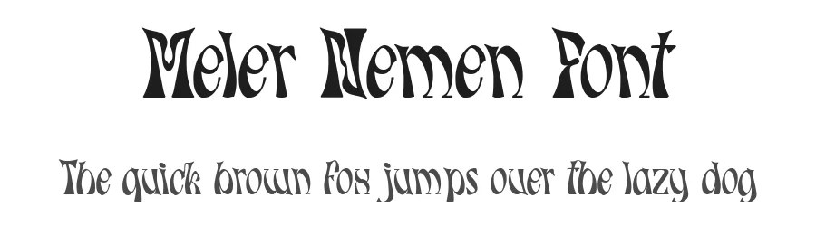 Meler Nemen Font by Dantype — Display Font