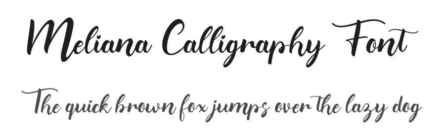Meliana Calligraphy Font by Rantautype — Script Handwritten Font
