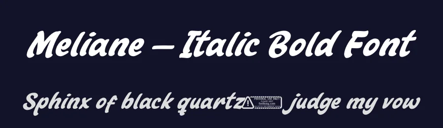 Meliane – Italic Bold Font by overlaytemplates — Display Font — thumbnail 2