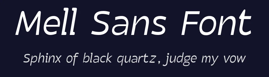 Mell Sans Font by Abuse of Notation — Sans Serif Font — thumbnail 2