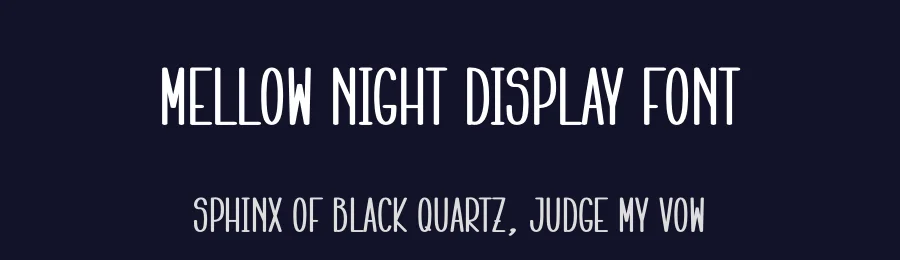 Mellow Night Display Font by creativeletter — Display Font — thumbnail 2