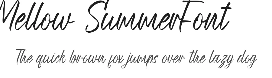 Mellow Summer Font by CalligraphyFonts.net — Script Handwritten Font