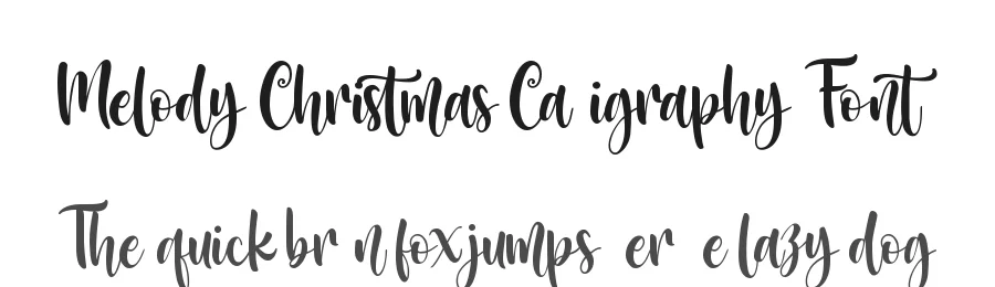 Melody Christmas Calligraphy Font by Mozarella — Script Handwritten Font