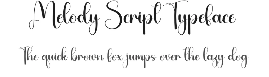 Melody Script Typeface by Berkah Shop — Display Font